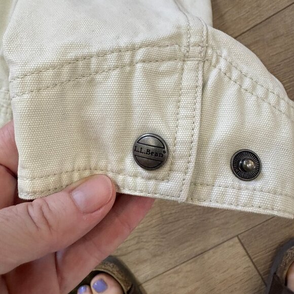 L.L. Bean Women’s Cotton Canvas Jacket Beige Size M - Picture 2 of 7